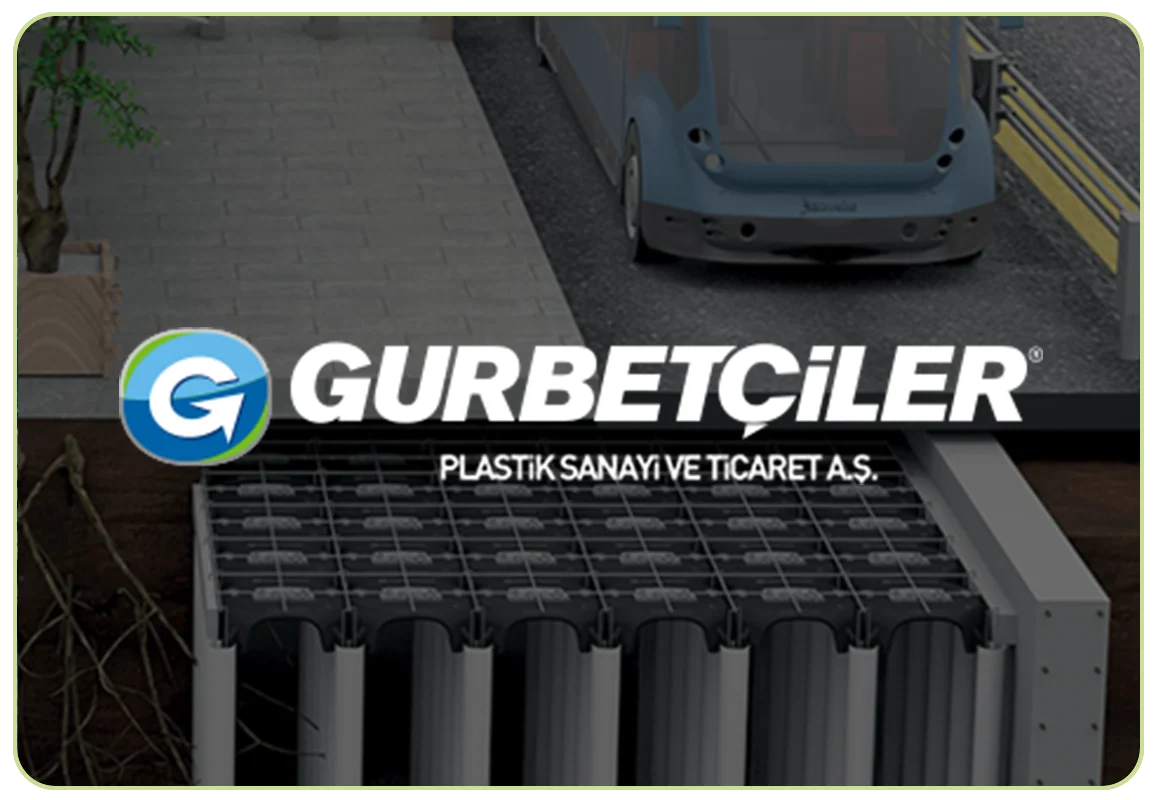 Yol altındaki kör kalıp uygulamasının kesit görseli üzerinde Gurbetçiler logosu