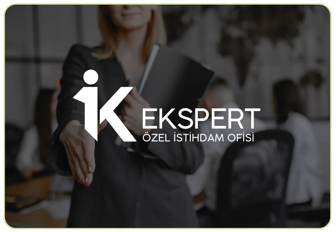 İK Ekspert logo over a photo of a business handshake in an office