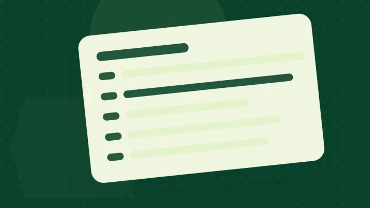 Abstract Senitix artwork: record cards, a pipeline board and a connecting line in the brand greens.