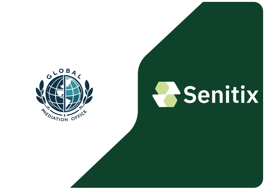 Global Arabuluculuk Merkezi logo beside the Senitix logo