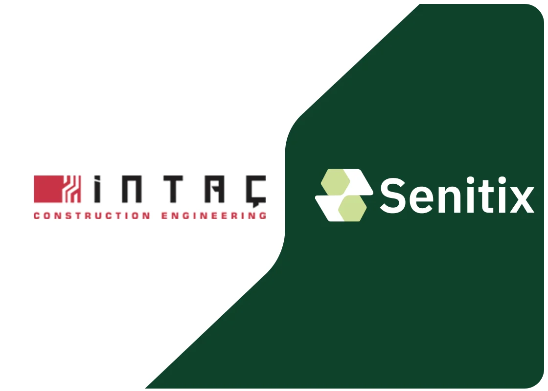 İntaç İnşaat logo beside the Senitix logo
