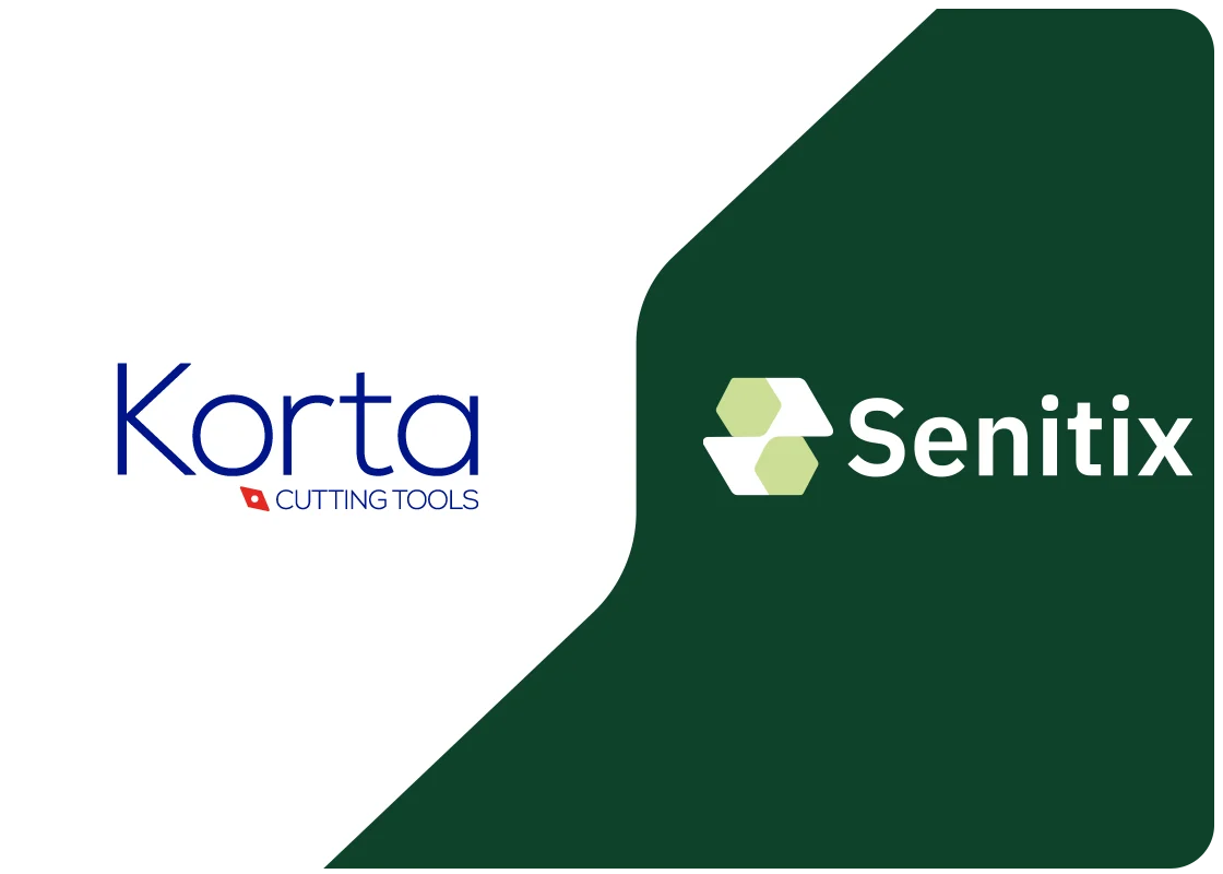 Korta logo beside the Senitix logo